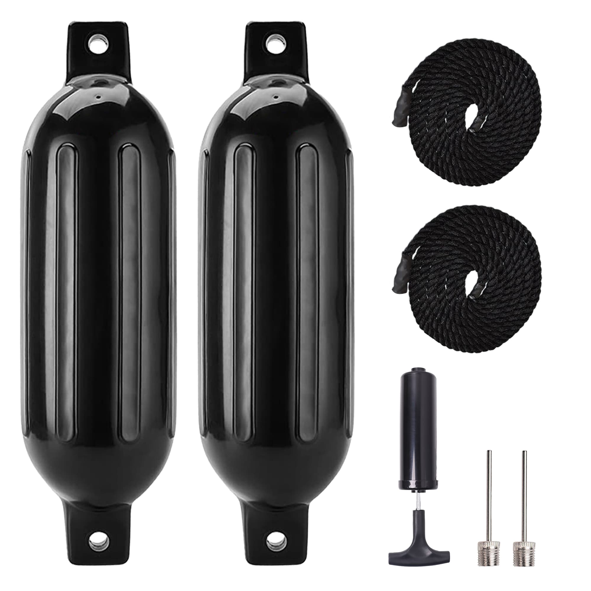 2 pack black boat fenders