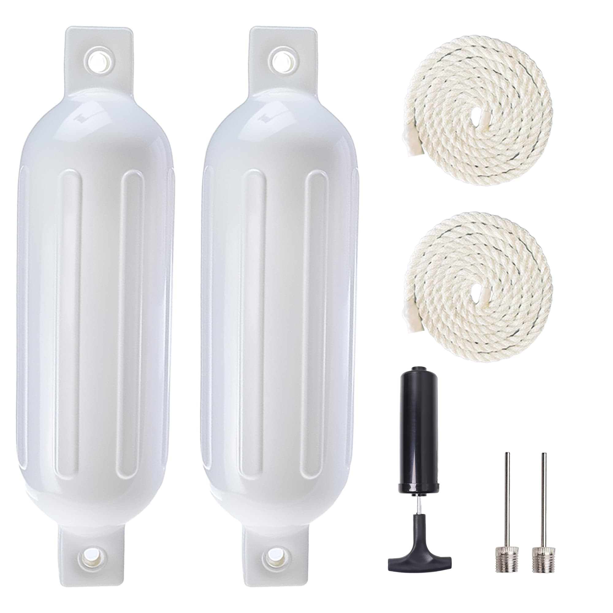 2 pack white boat fenders 
