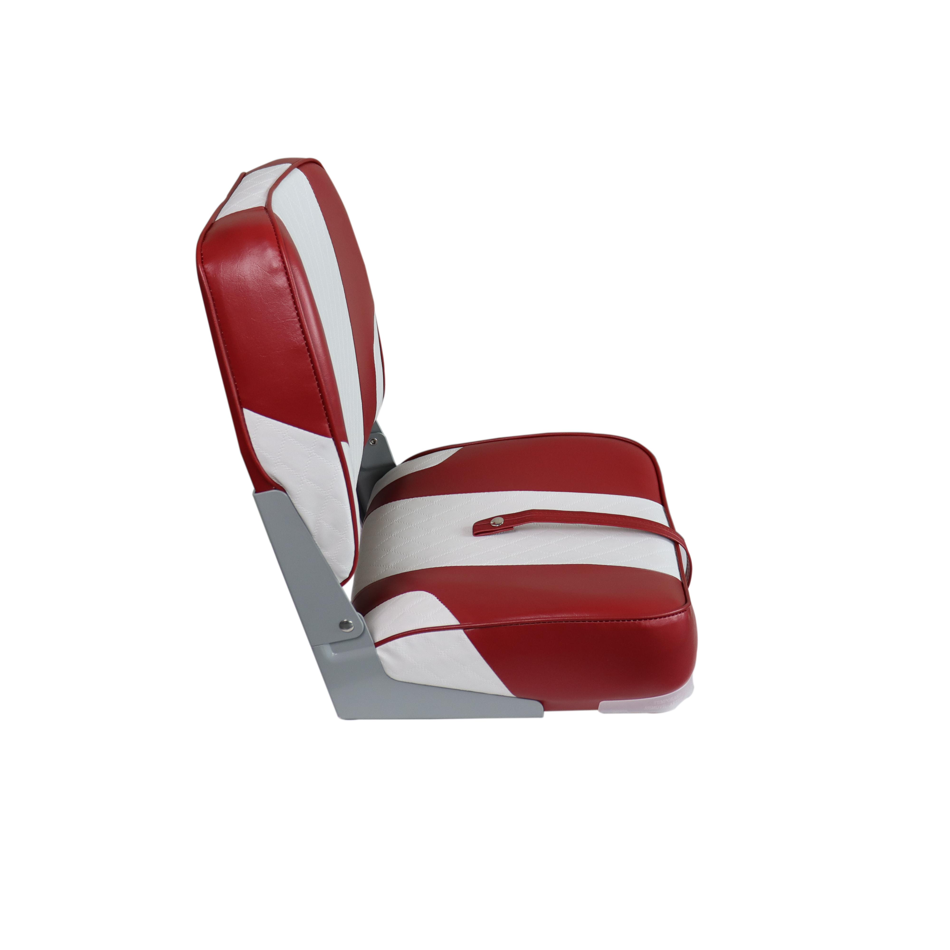 2 pack Red Marine Passenger Seat Low Back Fishing Bost Seat Single Folding Seat