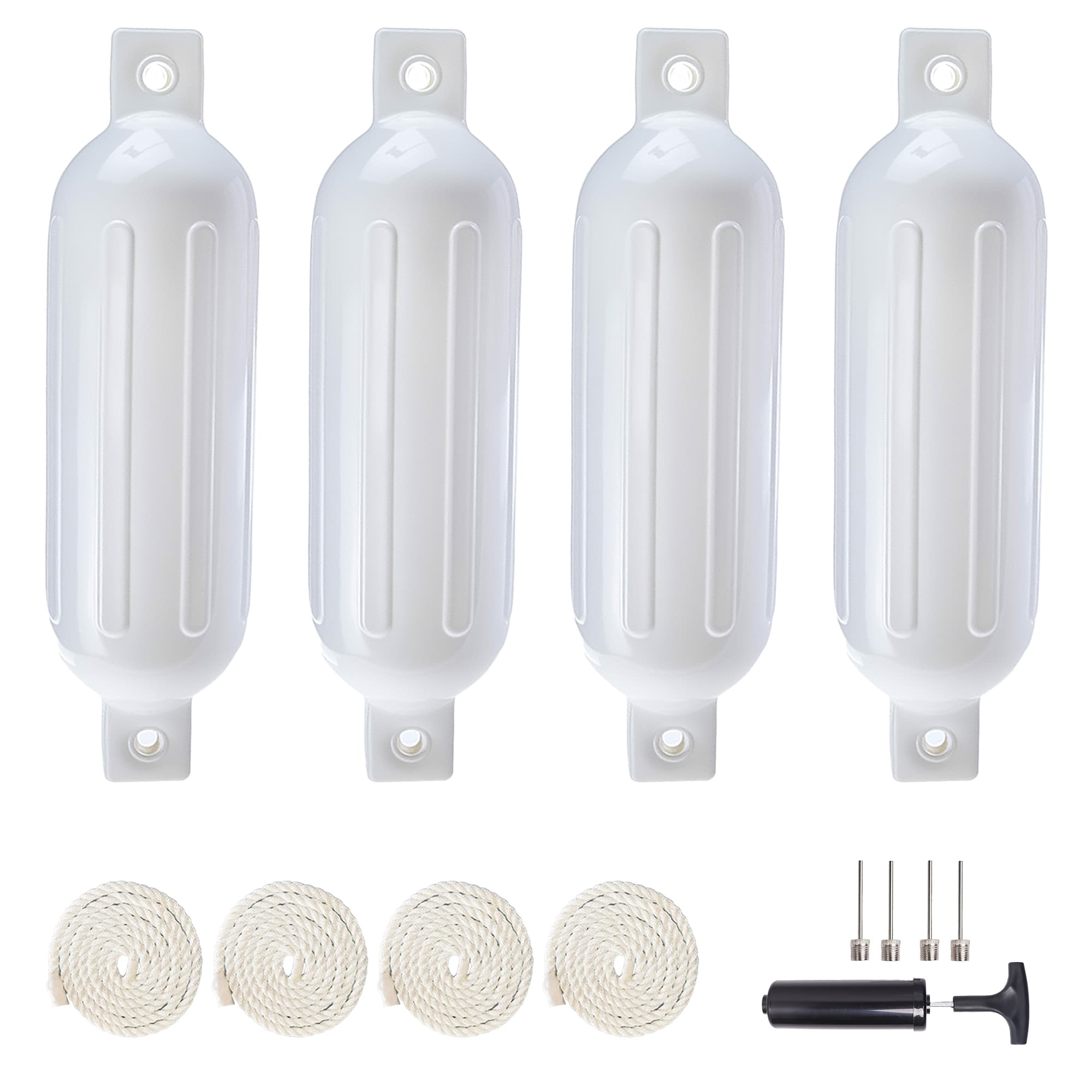 4 pack white boat fenders 