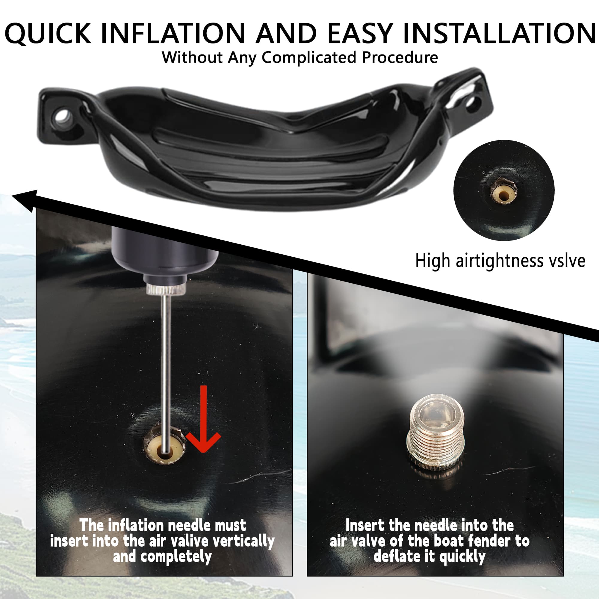 High airtightness Black boat fenders for sale