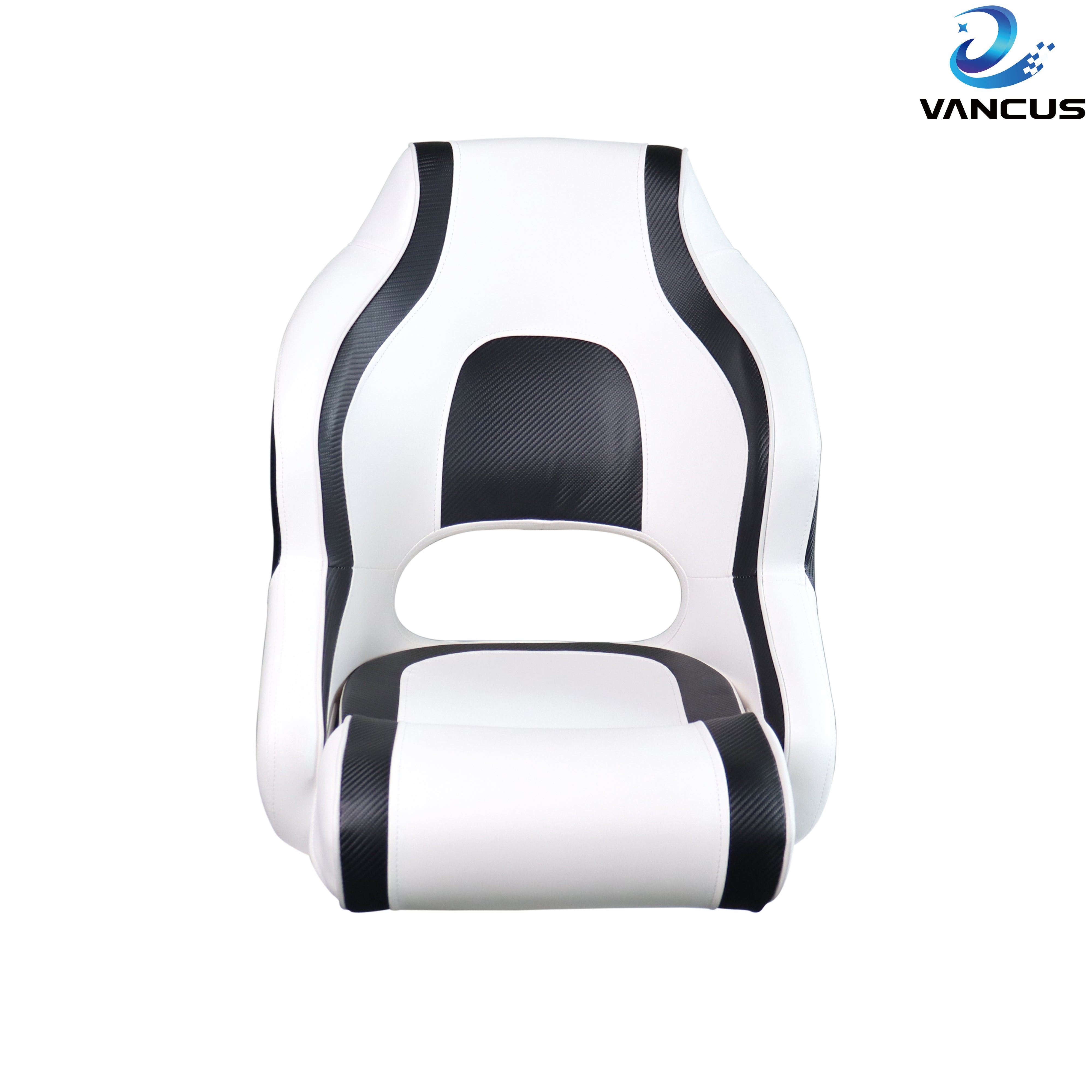 1PC High back boat seat black Captain Boat bucket seat with Adjustable leg rest