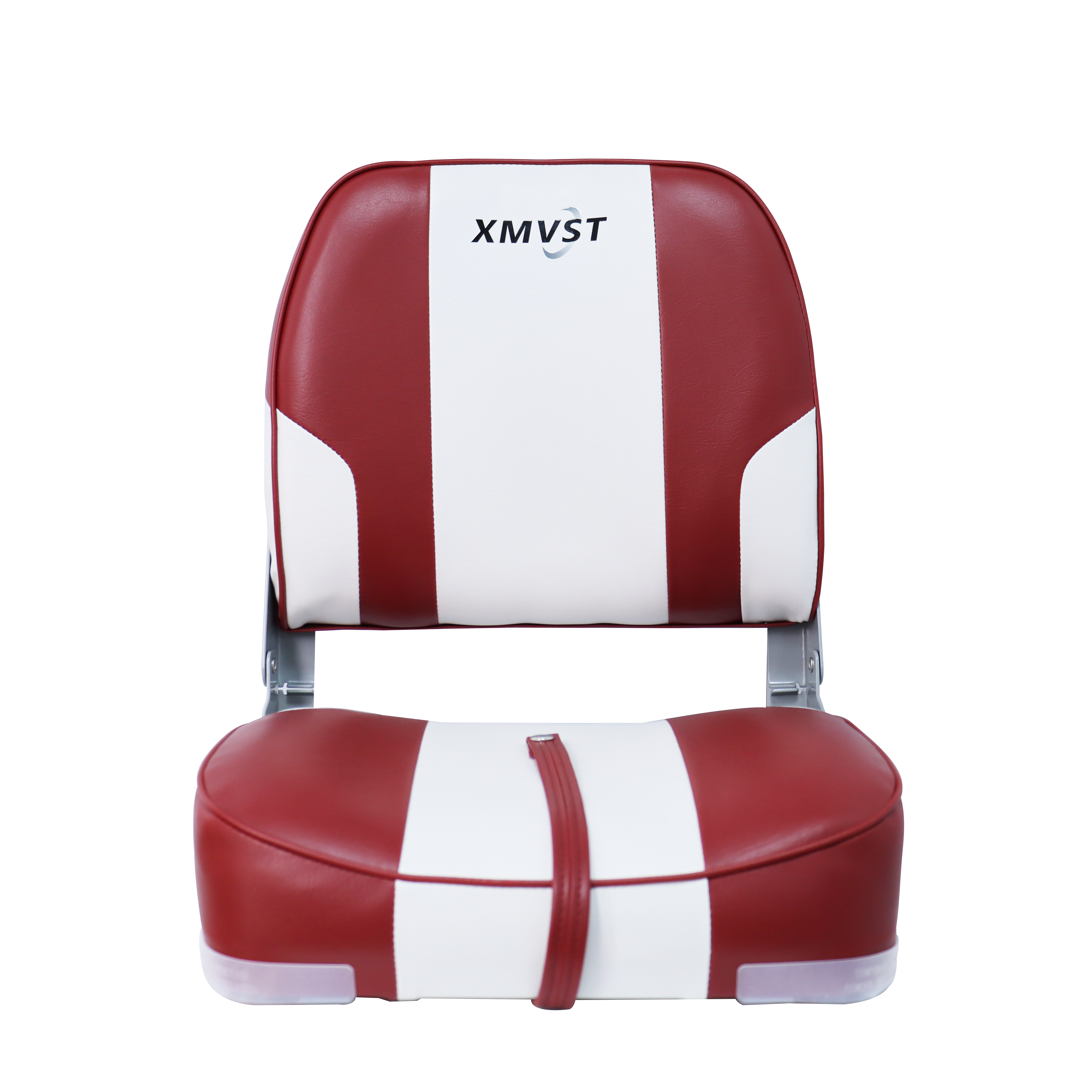 Red Marine Passenger Seat Low Back Fishing Bost Seat Single Folding Seat