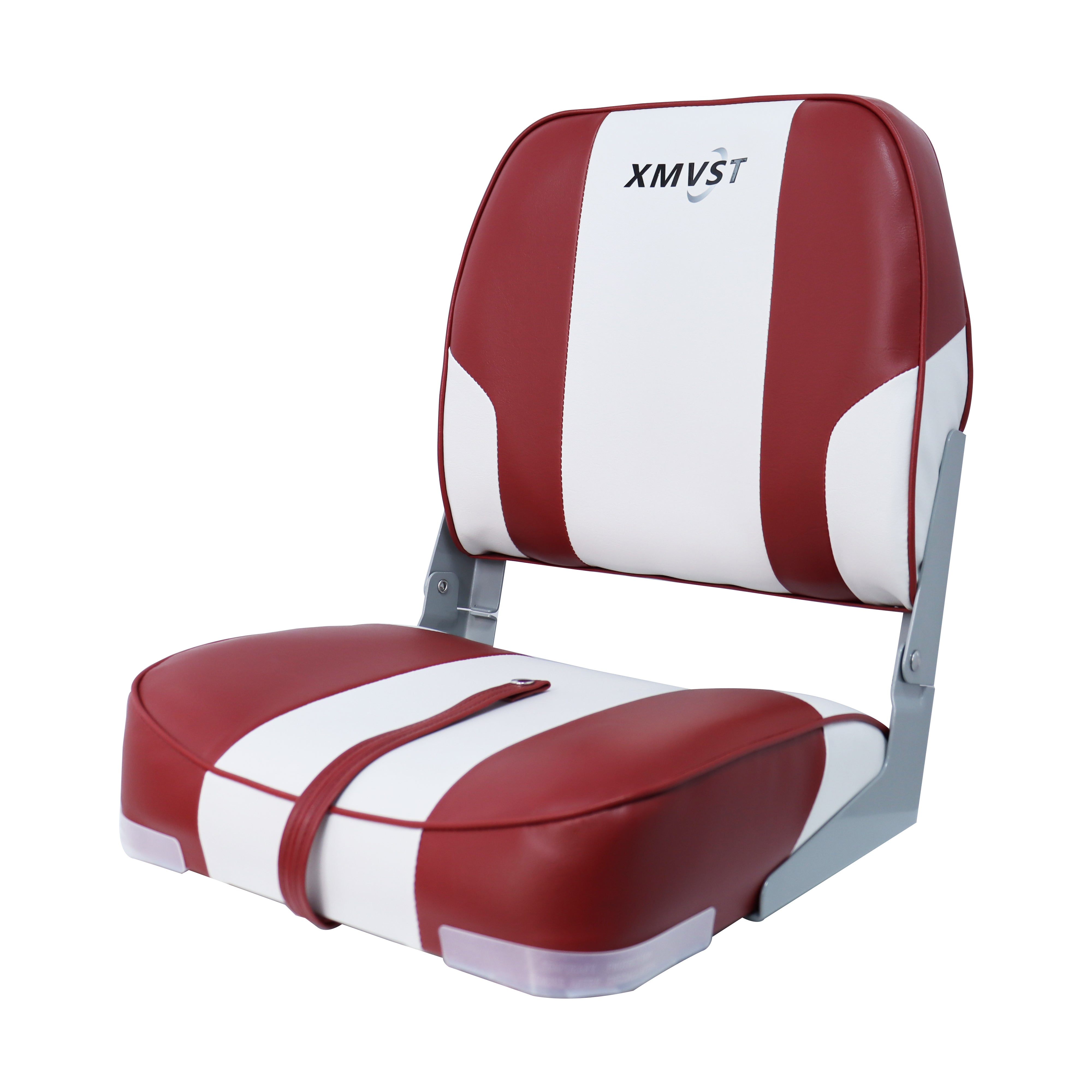 Red Marine Passenger Seat Low Back Fishing Bost Seat Single Folding Seat