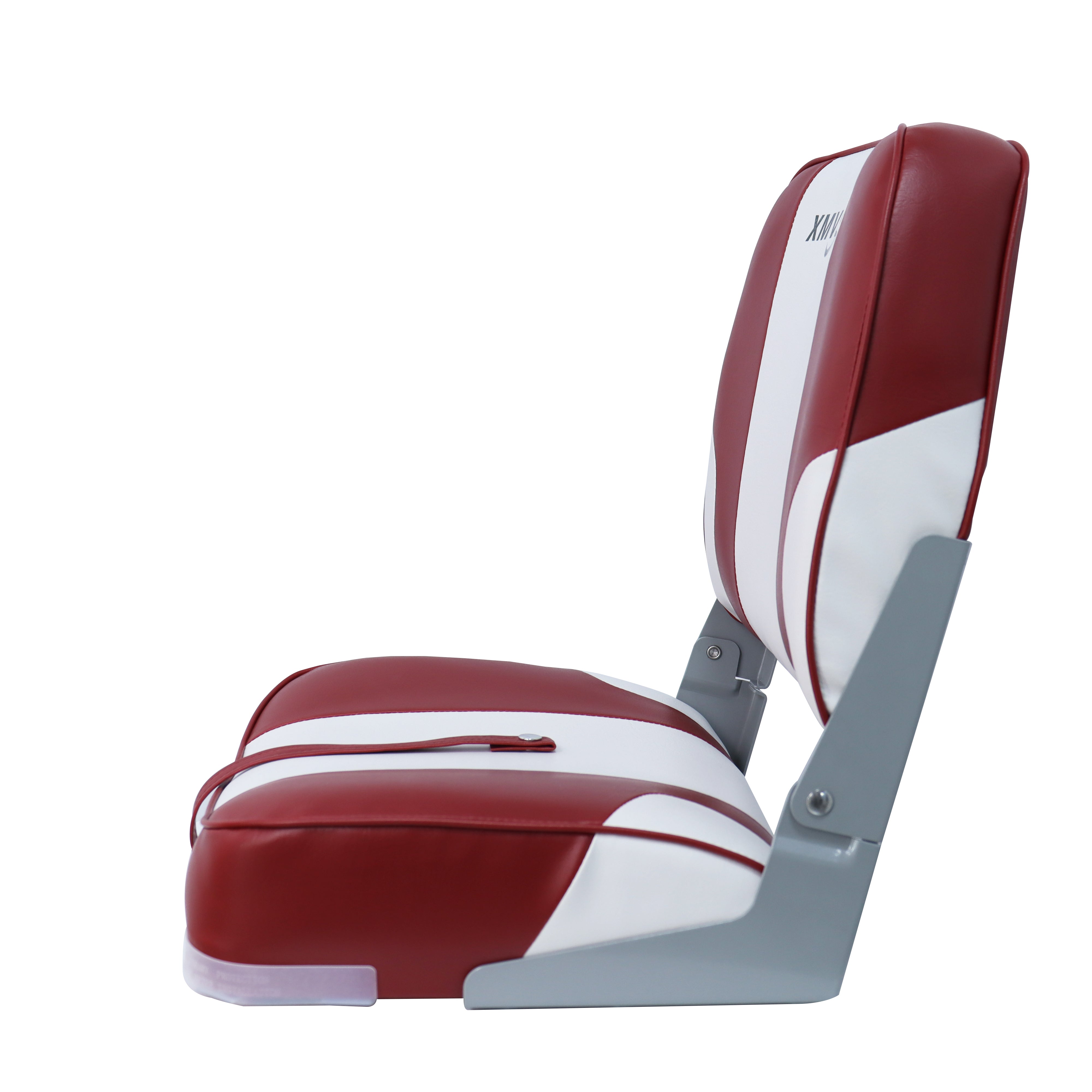 Red Marine Passenger Seat Low Back Fishing Bost Seat Single Folding Seat