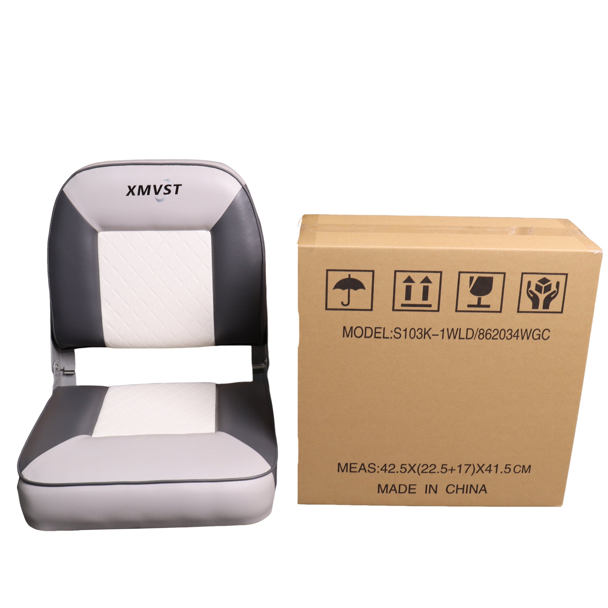 1PC fishing boat seat Gray Low Back boat seats Fold down