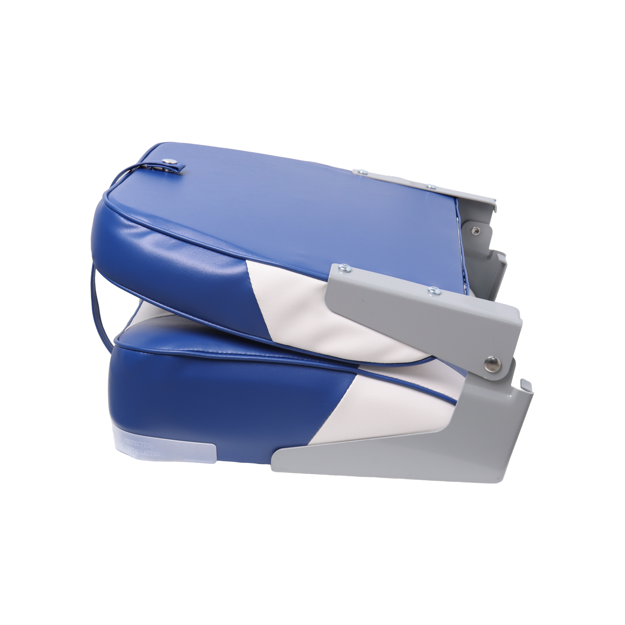 Blue Boat Seat Folding Captain Chair Yacht Seat For Fishing Boat