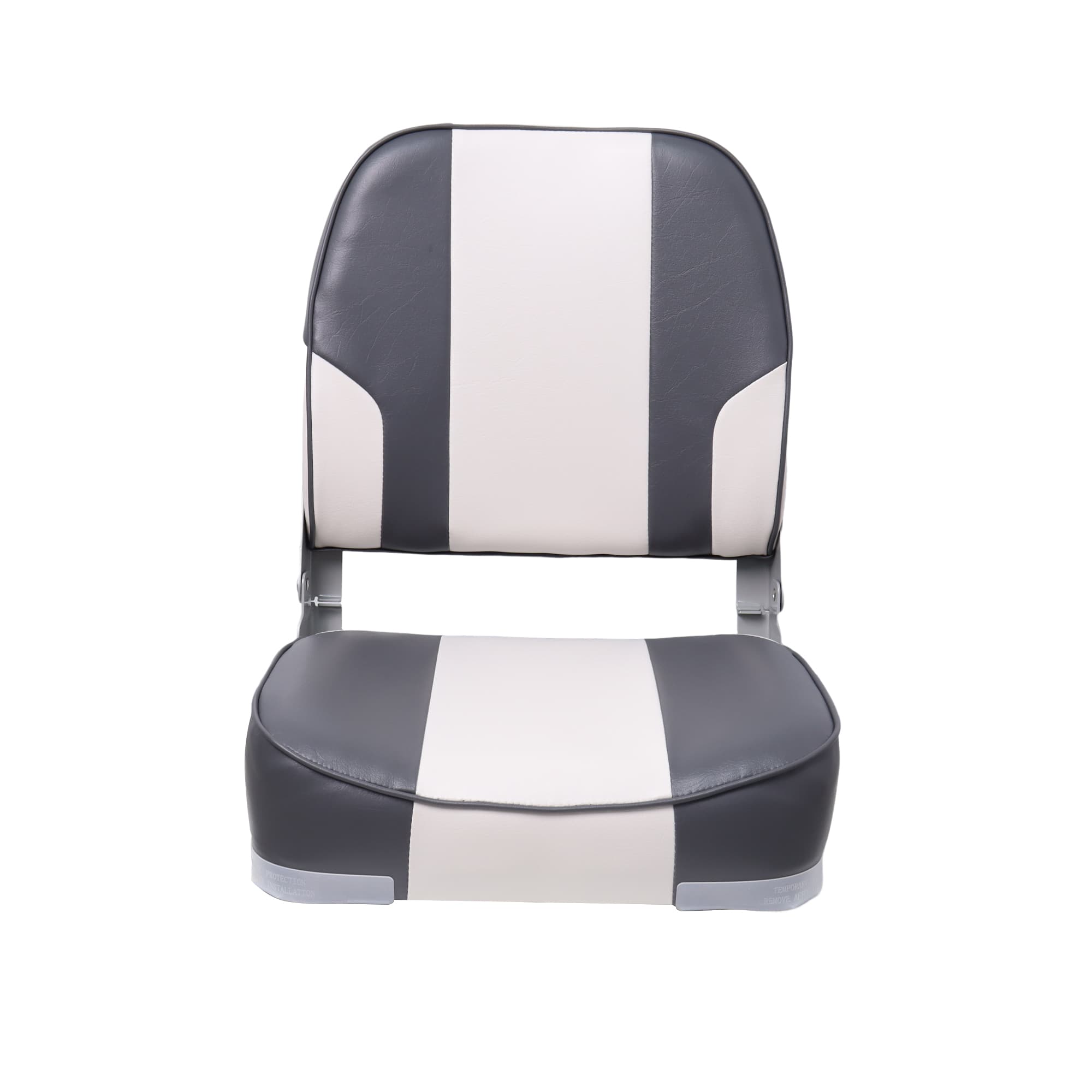 2 pack Gray Marine Passenger Seat Low Back Fishing Bost Seat Single Folding Seat