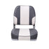 2 pack Gray Marine Passenger Seat Low Back Fishing Bost Seat Single Folding Seat