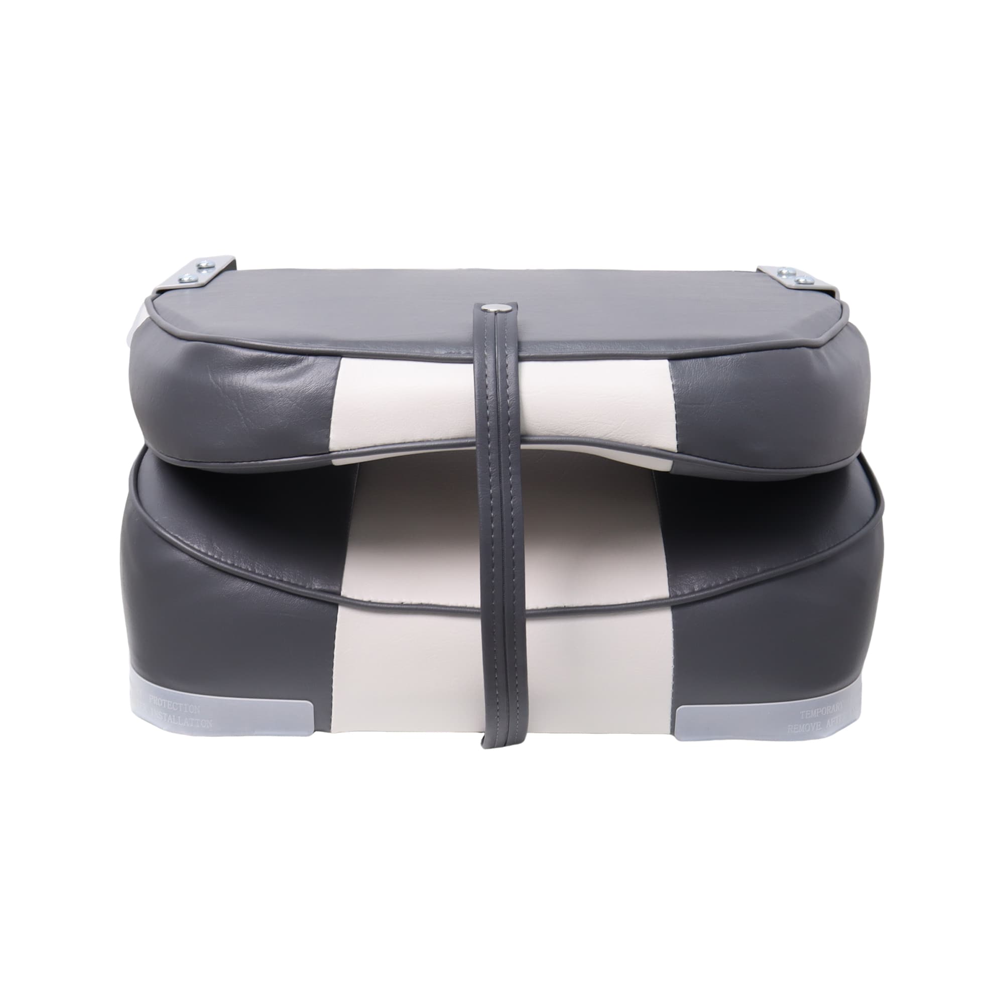 2 pack Gray Marine Passenger Seat Low Back Fishing Bost Seat Single Folding Seat