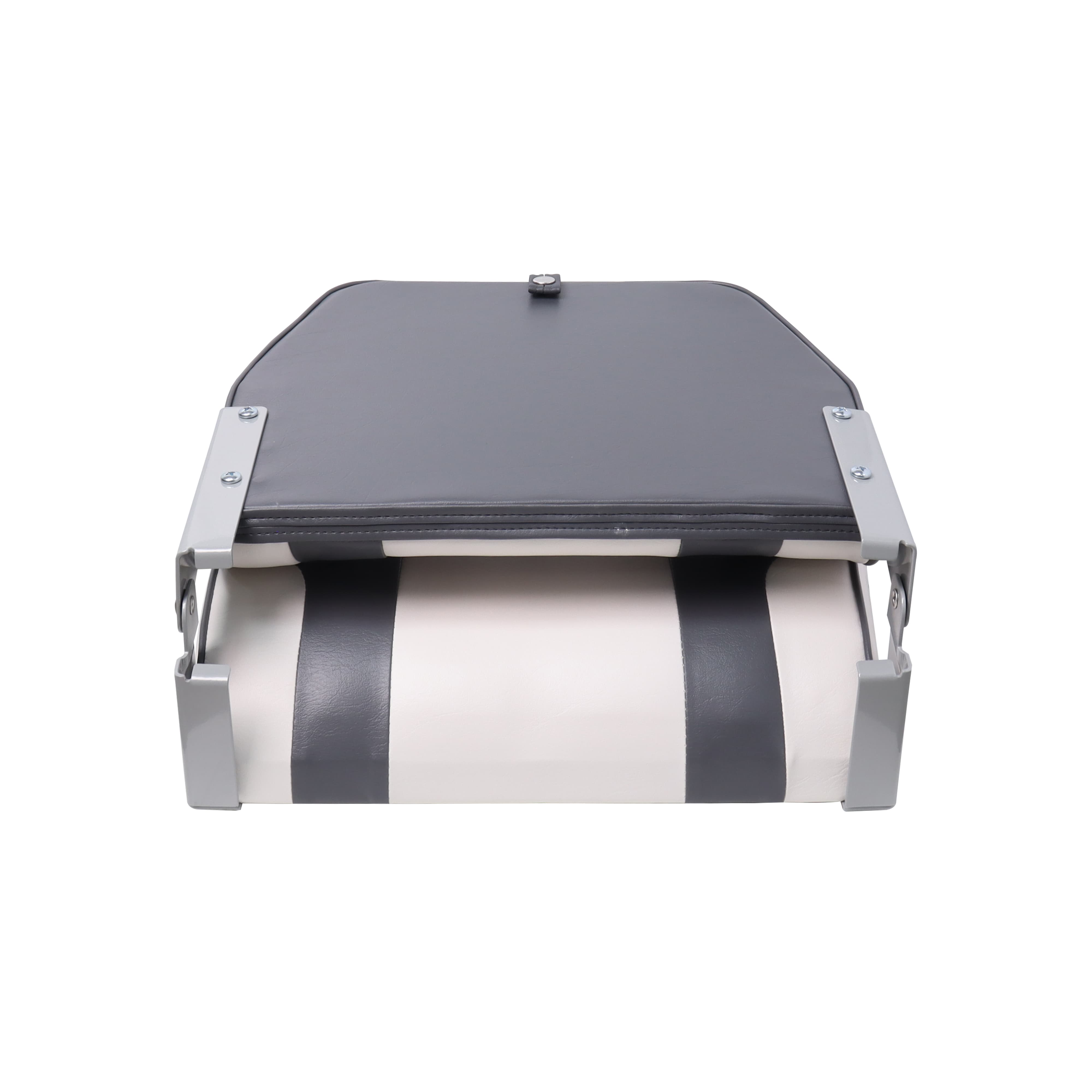 2 pack Gray Marine Passenger Seat Low Back Fishing Bost Seat Single Folding Seat