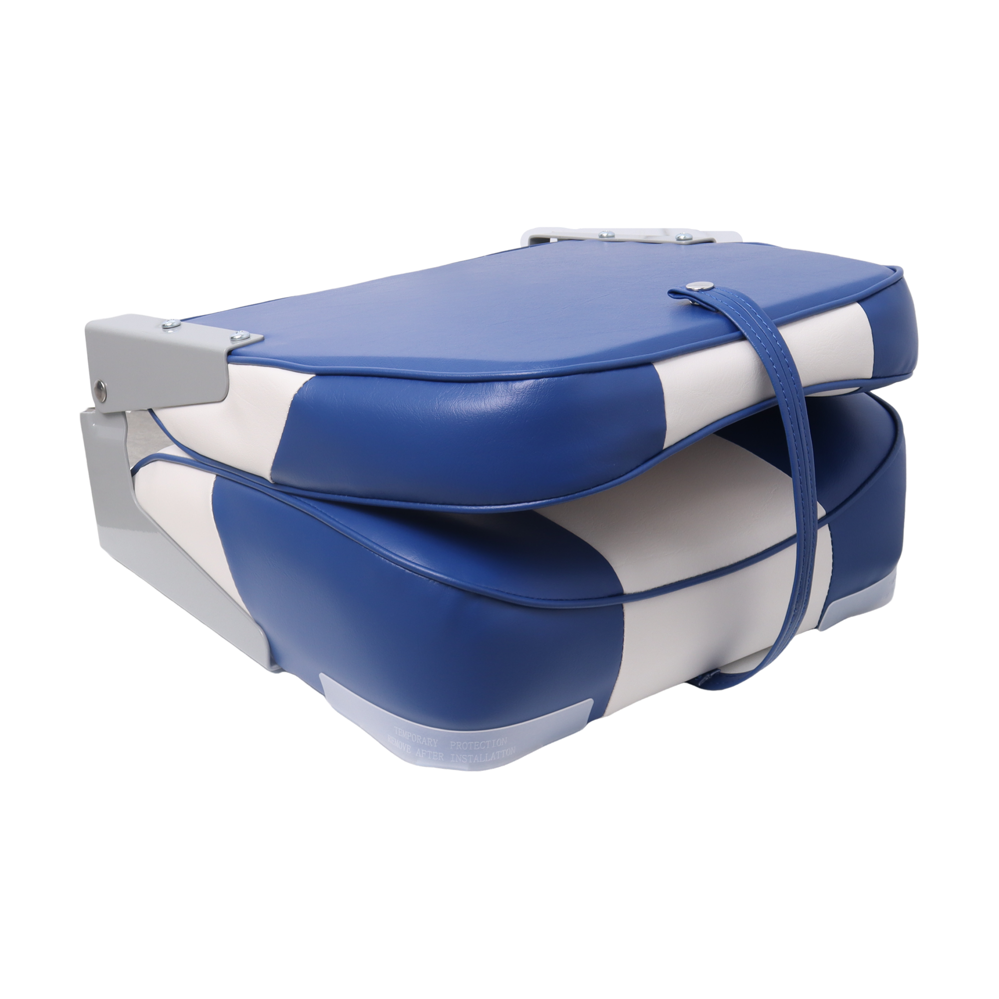 Blue Boat Seat Folding Captain Chair Yacht Seat For Fishing Boat