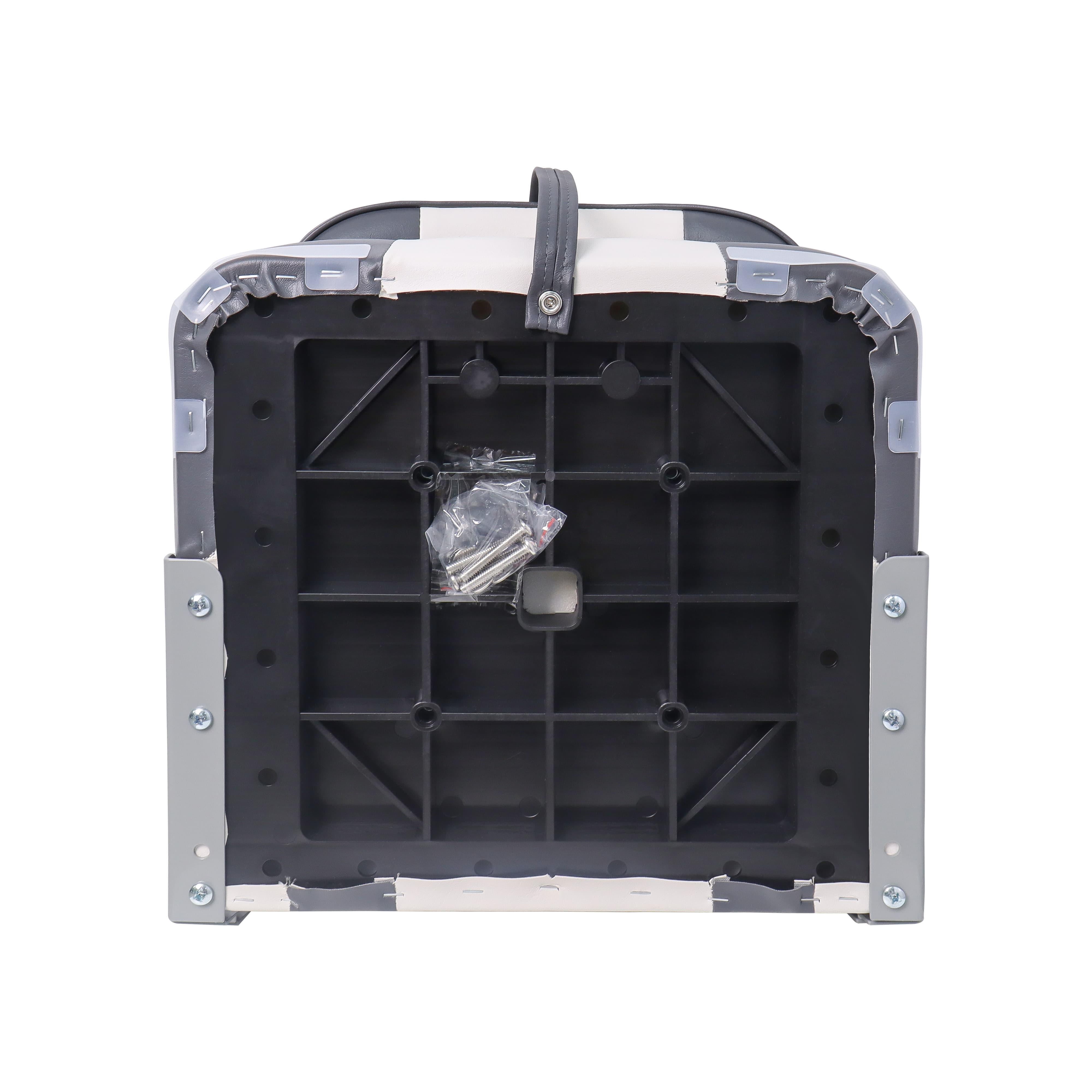 2 pack Gray Marine Passenger Seat Low Back Fishing Bost Seat Single Folding Seat