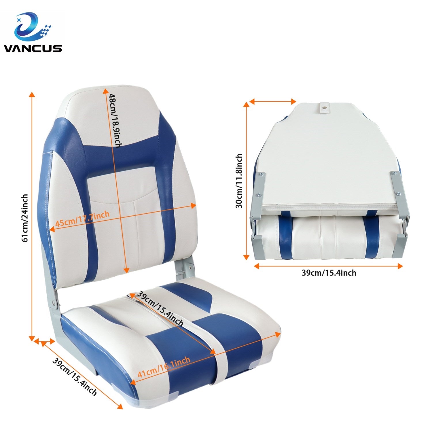 New marine vinyl fishing boat chairs folding boat seat for sale