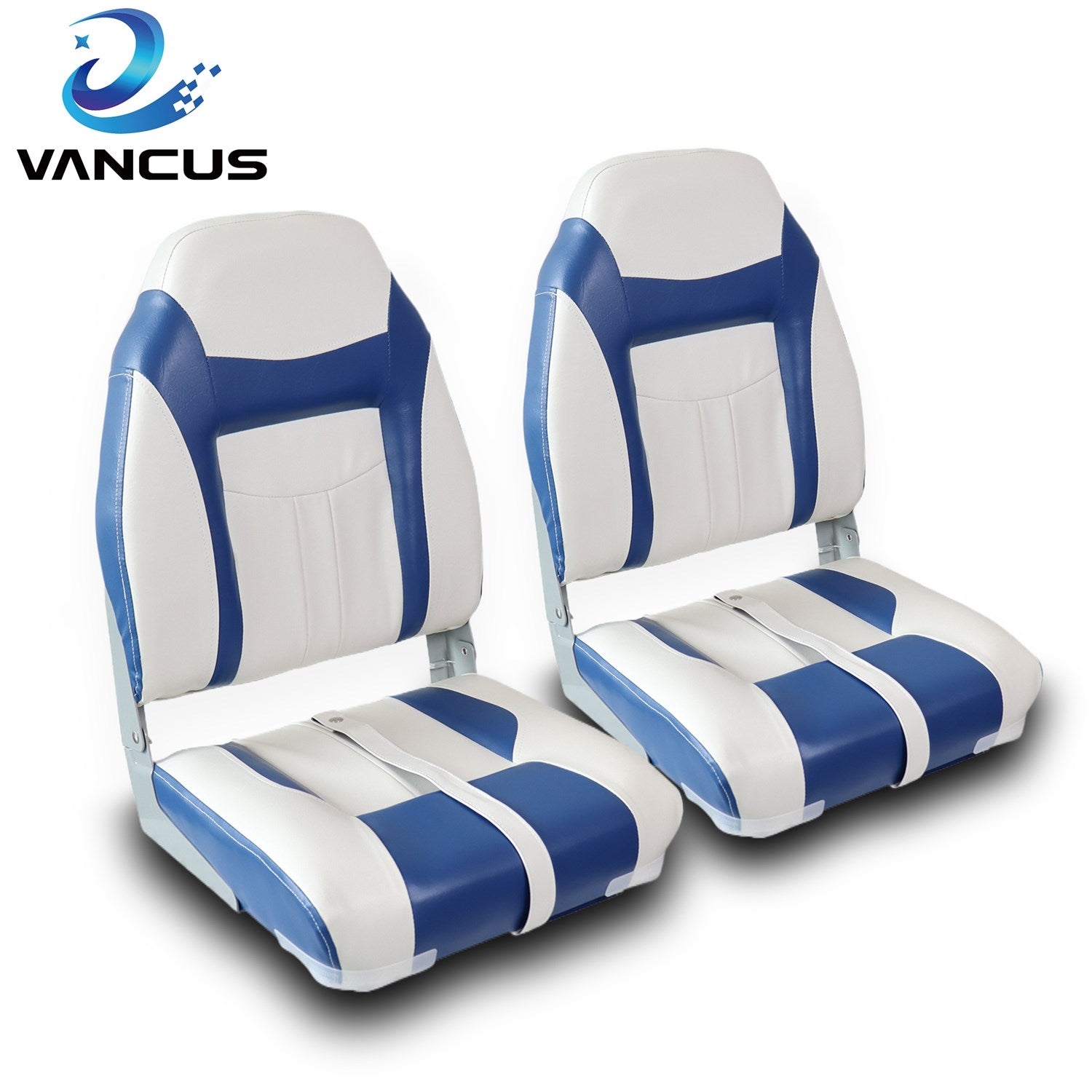 Two pack folding bass boat seats blue centre console boat seat