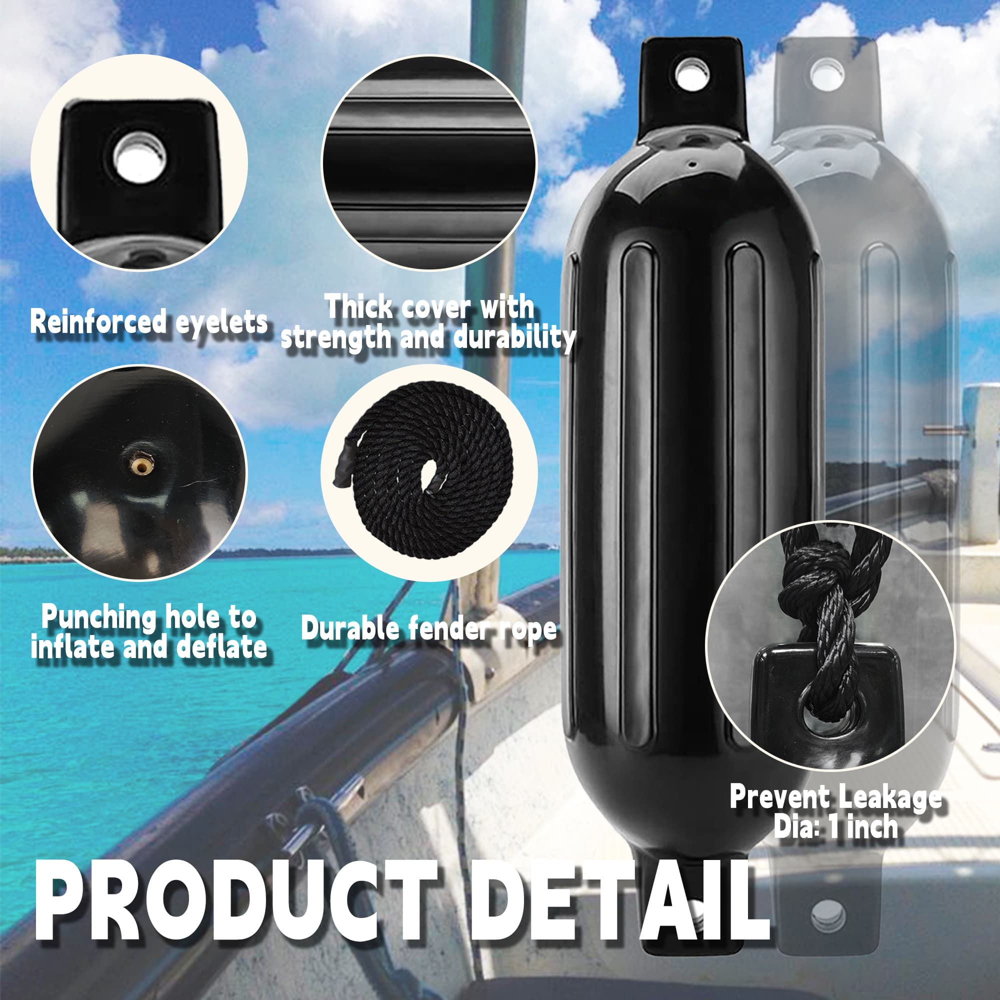 black boat fender details