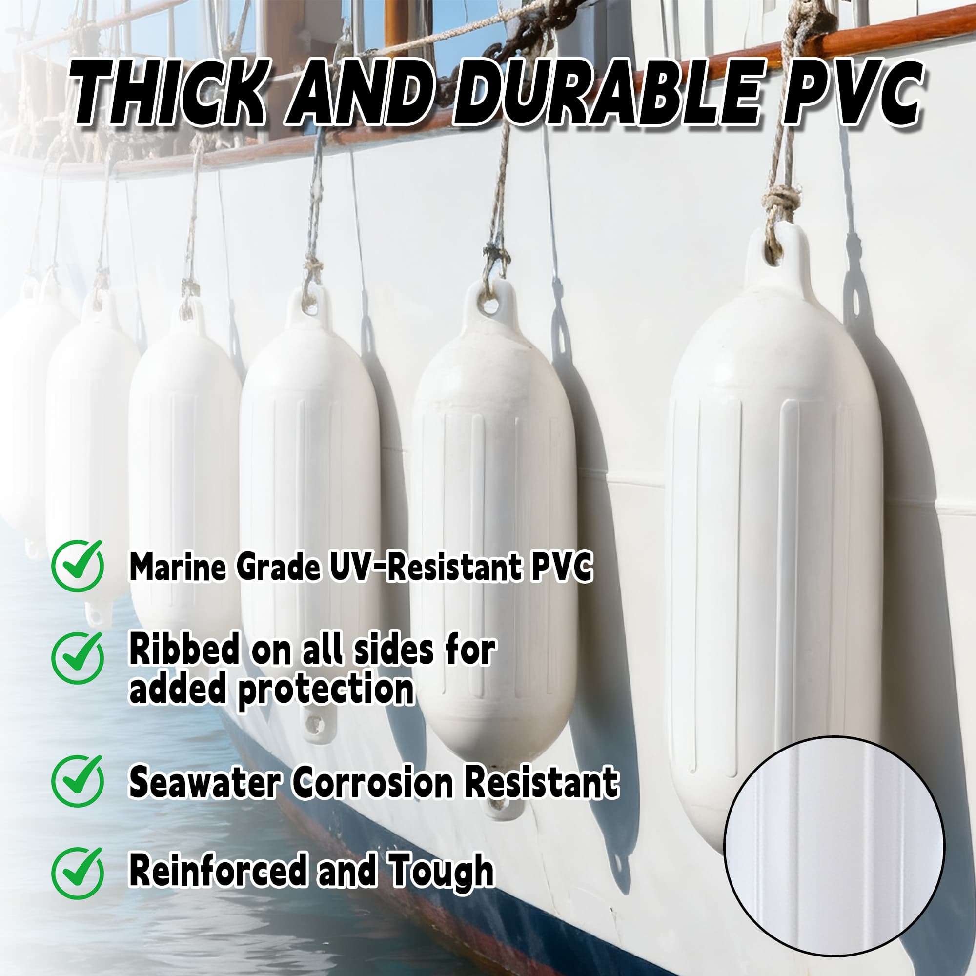 pvc white marine fenders
